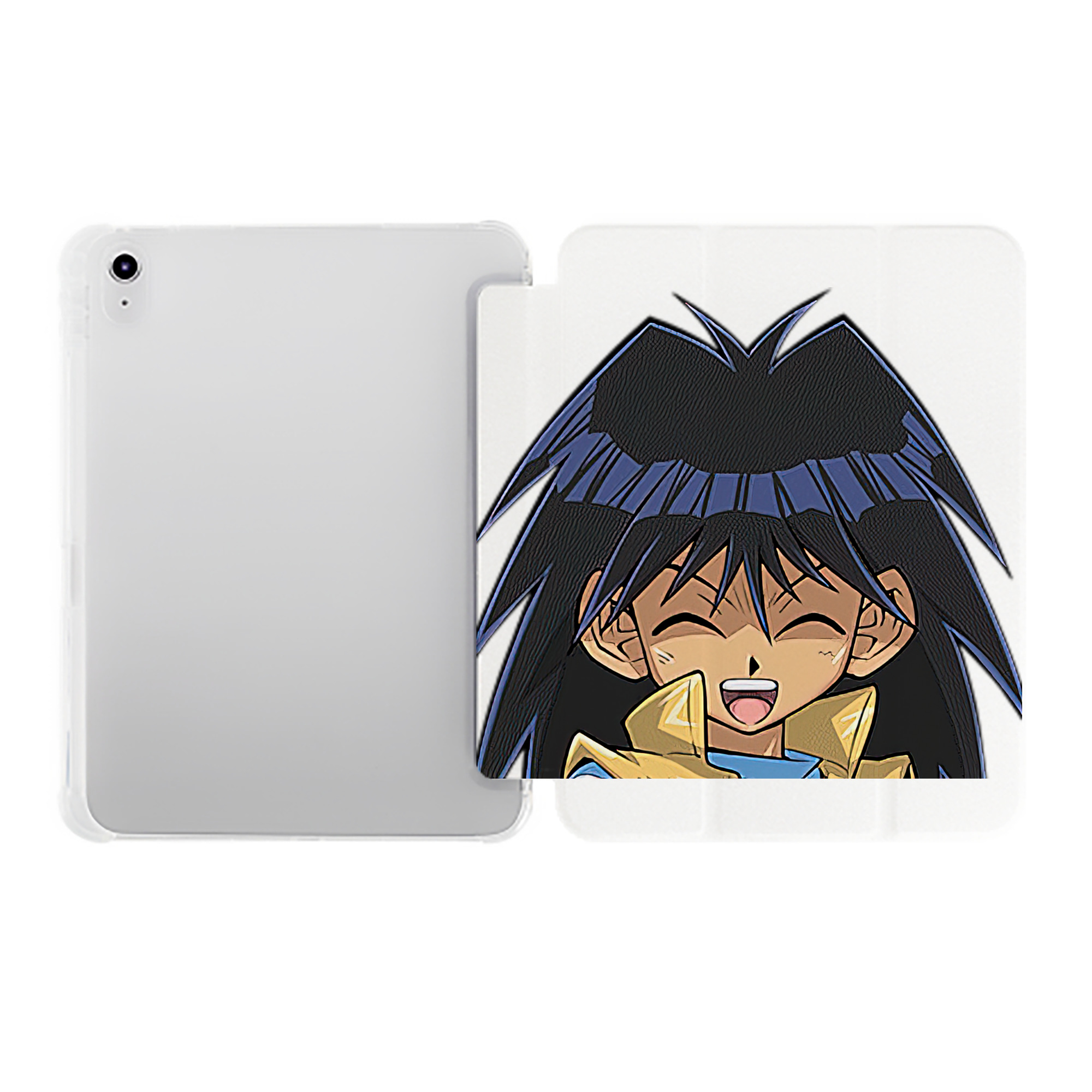 （画像用） 遊☆戯☆王 Yu-Gi-Oh! IPad ケース ペン収納付き 三つ折りスタンド PUレザー×シリコン 対応機種9.5/10.5/10.9インチ